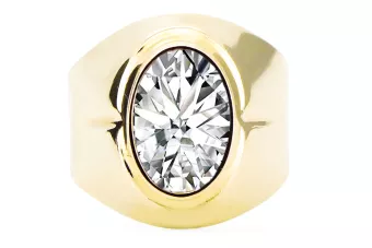 14k żółte złoto Cyrkonia Pierścionek Vintage Biżuteria vrc296y